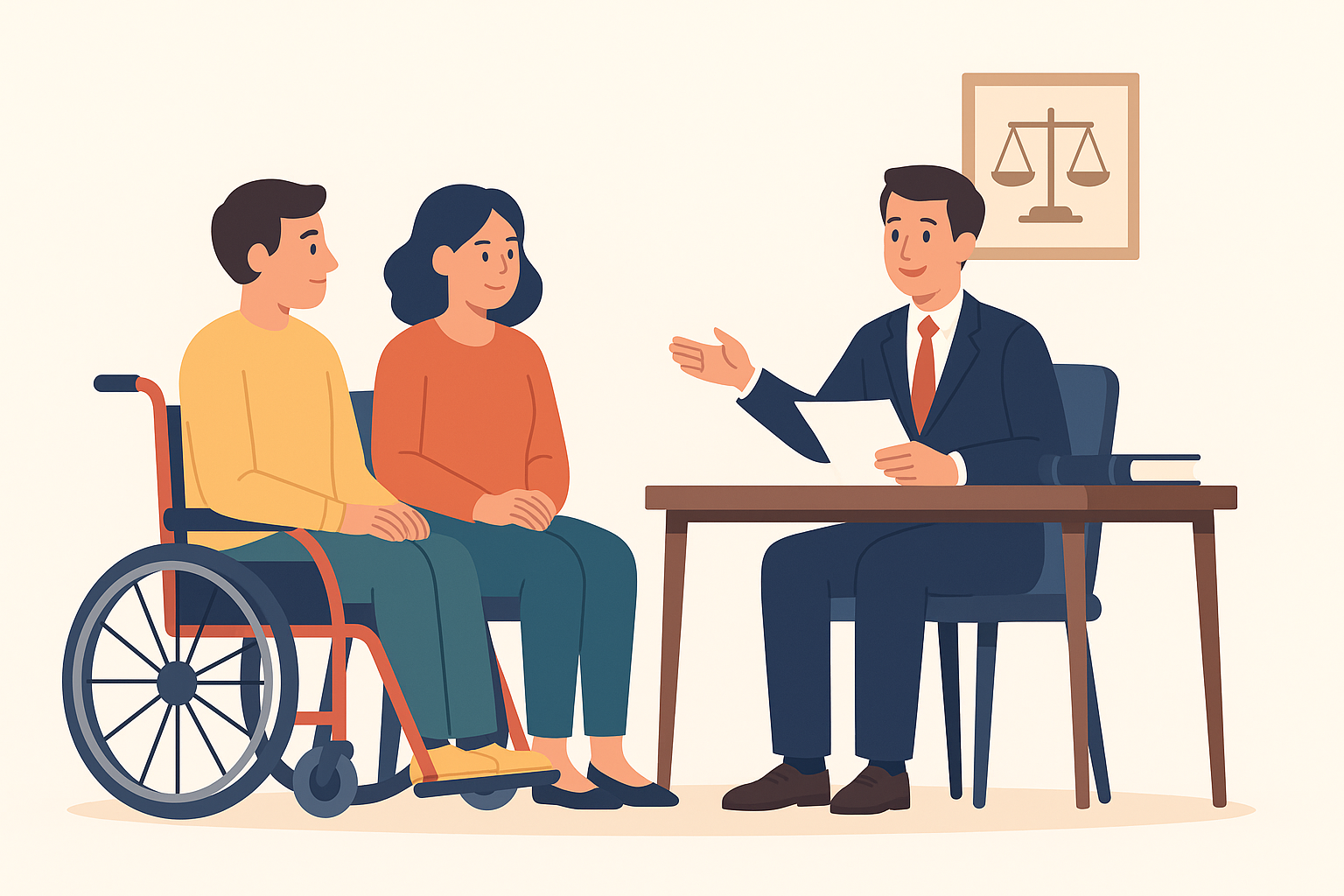 Personas accediendo a la justicia