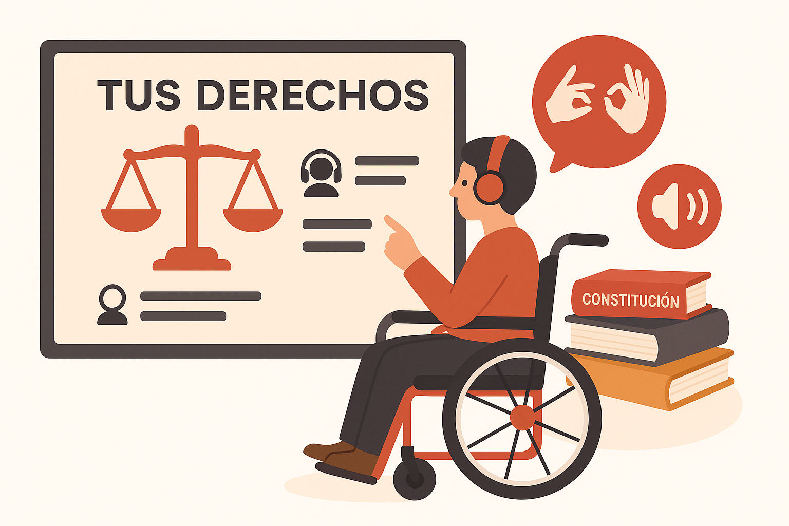 Persona aprendiendo sobre sus derechos